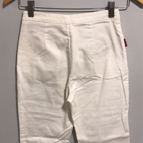 White Fendi High Rise Waisted Pants - Picture 6 of 8